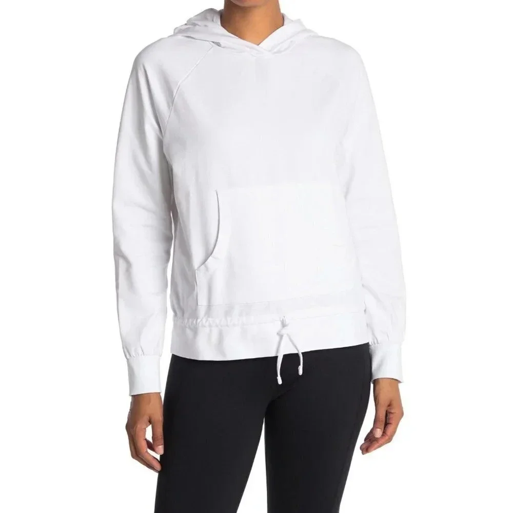 Z by Zella Women's Brenna Drawcord Pullover Hoodie in White Size XS NWT - Picture 1 of 10